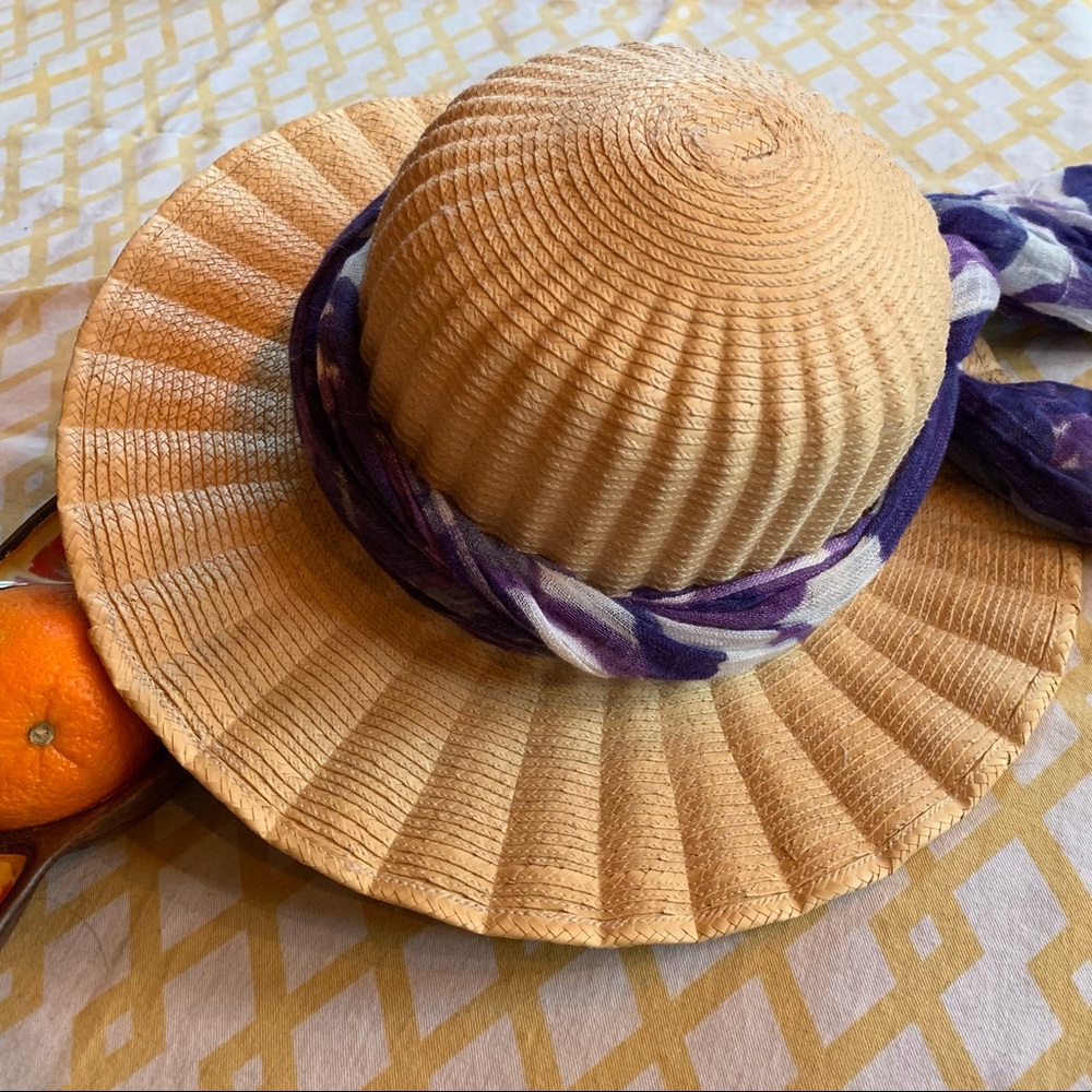 Straw Cartwheel Hat 🍓 🧺 🐞